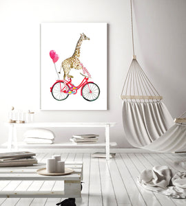Giraffe on a Bicycle