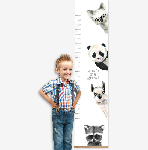 Height Chart Animals (black and white)