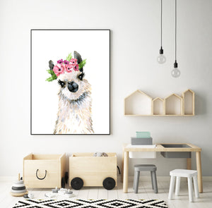 Lovely Llama with Flower Crown