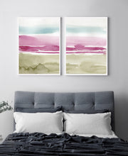Abstract Pink Beach  - Set of Two