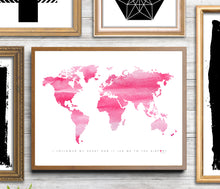 World Map - Pink