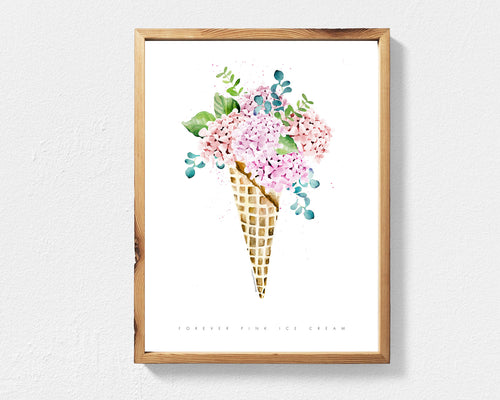 Pink Flowers in Cone
