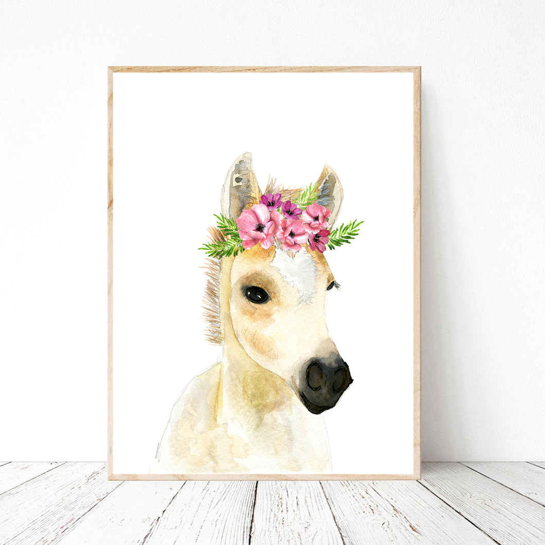 Pony with Flower Crown