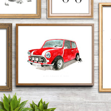 Vintage Red Mini Cooper