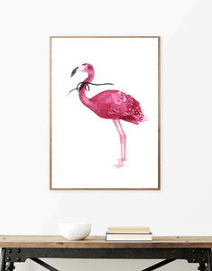 Single Flamingo with bow