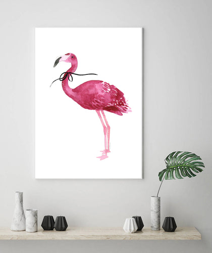 Single Flamingo with bow